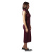 Ladies Stretch Jersey Turtleneck Dress - burgundy
