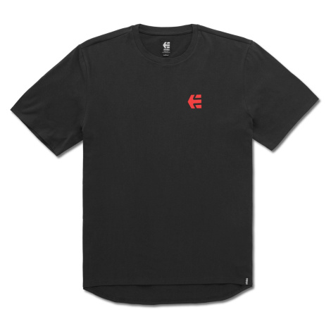 Etnies pánské tričko Icon Quick Dry Black/Red | Černá
