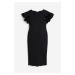 H & M - MAMA Šaty's volánkovým rukávem - černá