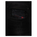 Tmavě šedé dámské zkrácené bootcut džíny s potrhaným efektem Diesel Grupee