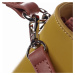 Pevná elegantní kabelka do ruky  s klopou Zorka, žlutá