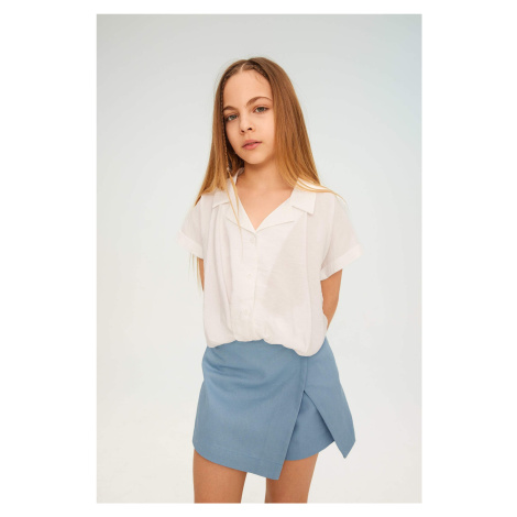 DEFACTO Girl Short Sleeve Crop Shirt