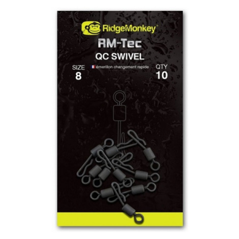 Ridgemonkey rychlovýměnný obratlík quick change swivel velikost 8