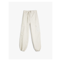 Koton Parachute Trousers Cargo Pocket With Belt Cotton