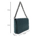 Zelenomodrá dámská prošívaná kabelka s výrazným kováním Kailey Eurovalentina