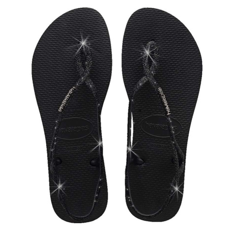 Sandály Havaianas LUNA SPARKLE dámské, černá barva, 4148065.0090