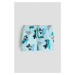 H & M - Vzorované plavecké šortky - tyrkysová