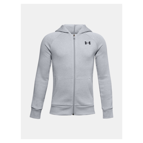 Mikina Under Armour UA RIVAL COTTON FZ HOODIE - šedá