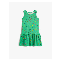 Koton Floral Sleeveless Dress Cotton