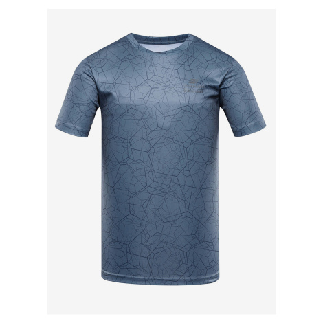 Modré pánské vzorované sportovní tričko ALPINE PRO Quatr