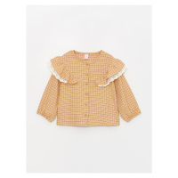 LC Waikiki Crew Neck Long Sleeve Plaid Baby Girl Shirt