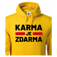 Pánská mikina s  potiskem Karma je zdarma - tričko pro drzé týpky