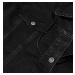 Černá džínová bunda s teplákovou kapucí (POP5920-K)