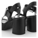 Kožené sandály Kennel & Schmenger Mila černá barva, 31-62530