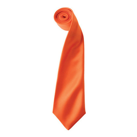 Premier Workwear Pánská saténová kravata PR750 Orange -ca. Pantone 1655