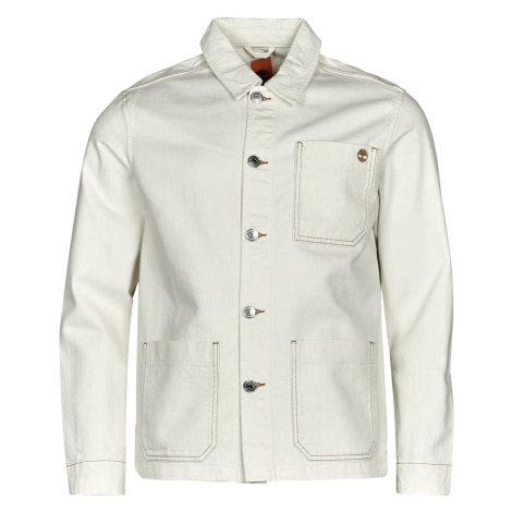 Timberland Work For The Future - Cotton Hemp Denim Chore Jacket Bílá