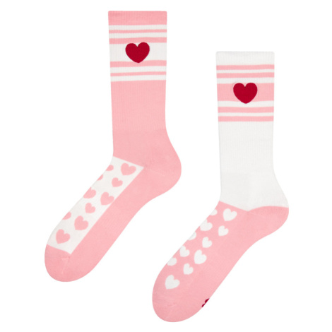 Veselé ponožky Dedoles Pásky a srdíčka (GMSS1160) L