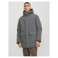 Tmavě šedá pánská zimní parka Jack & Jones Tate - Pánské