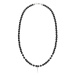 Manoki Pánský náhrdelník Noé - růženec, chirurgická ocel, kříž, lávové kameny WA555S Černá 55 cm
