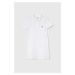 Dětské bavlněné šaty Lacoste EJ2816 001 bílá barva, mini