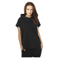 Ladies Sleeveless Terry Hoody - black