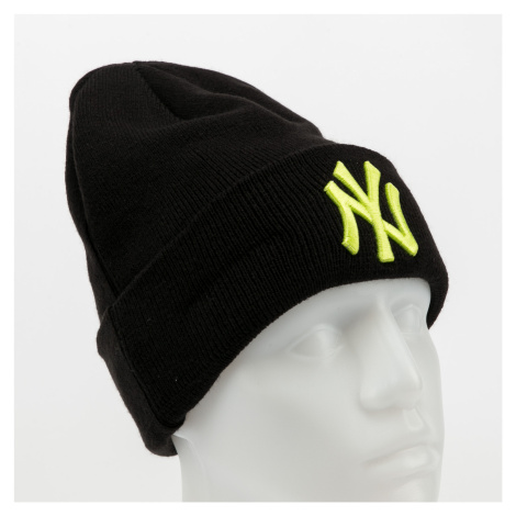 New Era MLB League Essential Cuff Knit NY černý / žlutozelený