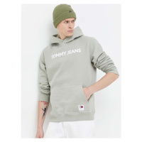 Tommy Jeans pánská zelená mikina