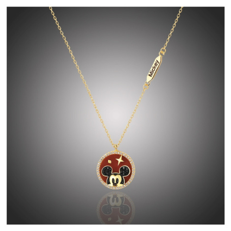 Éternelle Exkluzivní náhrdelník Swarovski Elements Disney Micky Mouse NH2103 Zlatá 40 cm + 4 cm 