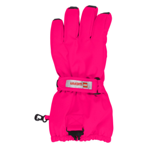 LEGO&reg; kidswear LWAZUN 705 GLOVES Dětské lyžařské rukavice, růžová, velikost