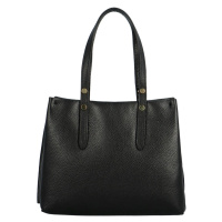Trendy dámská kožená kabelka přes rameno Delami Doccina, černá