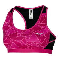 Dámská podprsenka Mizuno Alpha Graphic Bra Pink Peacock