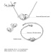 Sisi Jewelry Souprava náhrdelníku, náušnic a náramku Heart - srdíčko SET2032-NTSET1088(6) Bílá/č