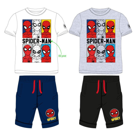 Spider Man - licence Chlapecký letní komplet - Spider-Man 52121320, šedá / černá Barva: Šedá