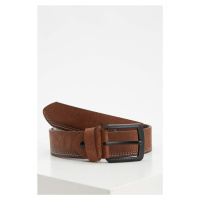 DEFACTO Men's Faux Leather Rectangle Buckle Single Belt