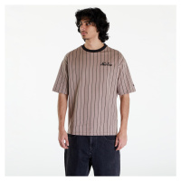 New Era Pinstripe Oversized T-Shirt UNISEX Ash Brown/ Black
