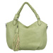 Trendová dámská koženková kabelka Ahti, pastelově zelená