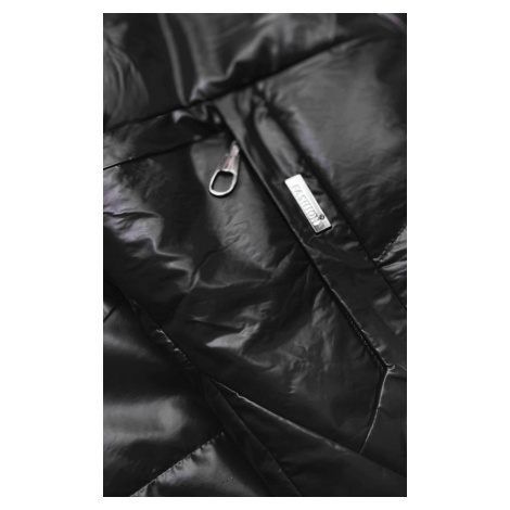 Černá lesklá dámská bunda (B9751) S'WEST