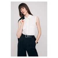 DEFACTO Oversize Fit Shirt Collar Modal Sleeveless Shirt