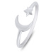 Brilio Silver Slušivý stříbrný otevřený prsten RI079W