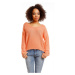 Dámský krátký módní svetr v oranžové barvě