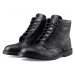 Vasky Brogue High Black - Dámské kožené kotníkové boty černé - jarní / podzimní obuv Flexiko čes