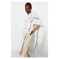 Trendyol Beige Checked Pattern Women's Soft-textured Scarf