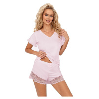 Luxusní krátké pyžamo Amelia světle růžové