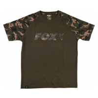 Fox Fishing Tričko Raglan T-Shirt Khaki/Camo