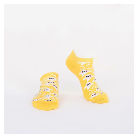 Pánské žluté krátké ponožky s pohádkovými světly FASARDI