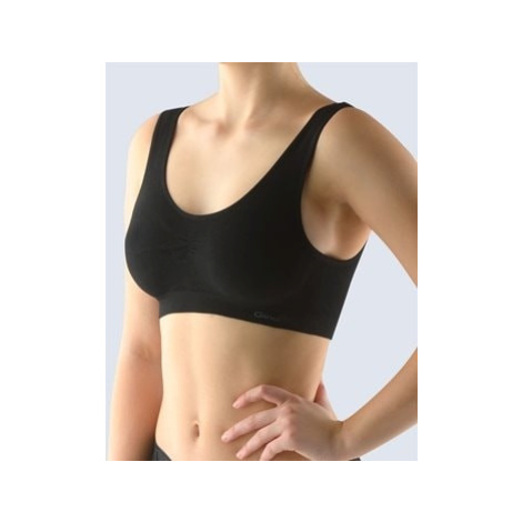 Dámská podprsenka se širokými ramínky, bez kostice, bezešvé, jednobarevné MicroBavlna 07005P - č