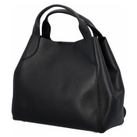 Kožená kabelka do ruky Tris, černá