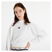 Tommy Jeans Boxy Crop Badge Hoodie White