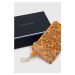 Kožená peněženka Tommy Hilfiger oranžová barva, AW0AW16166