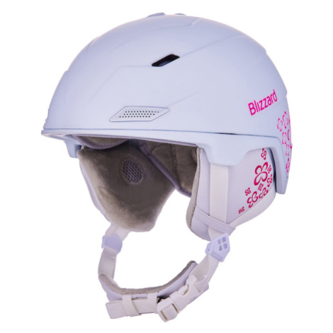 BLIZZARD-Viva Double ski helmet, white matt/magenta flowers Bílá 20/21